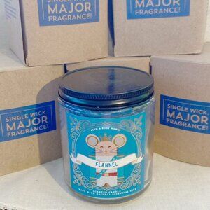 NEW! Bath & Body Works FLANNEL Candle 7oz (Single Wick Mason Jar Retired Design)